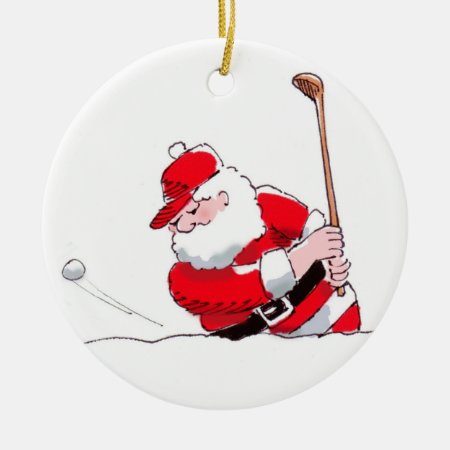 Santa Golf Ornament