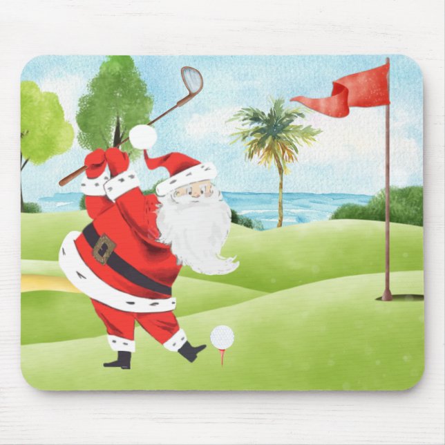 Santa Golf Summer Golf Mousepad (Front)