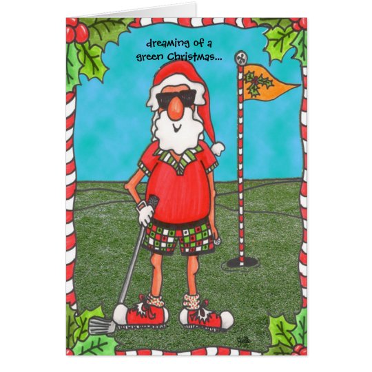 Santa Golfing Card | Zazzle.com