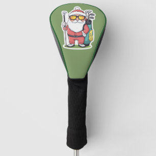 Santa Golfing Christmas Fun Golf Head Cover