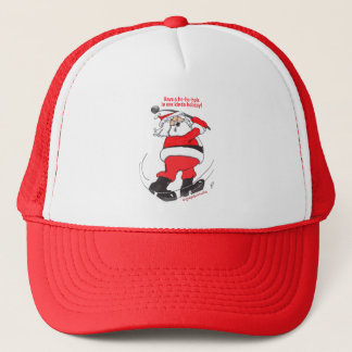 Santa golfing Christmas gifts. Trucker Hat