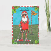 Santa Golfing Holiday Card | Zazzle