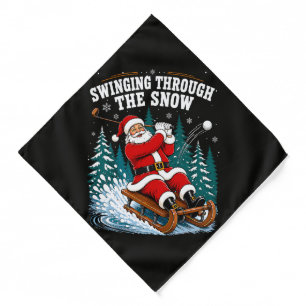 Santa Golfing Merry Christmas Golfer Bandana