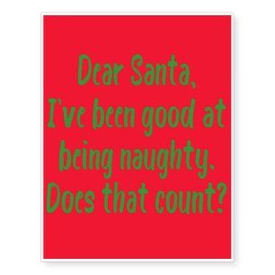 Santa good naughty temporary tattoos