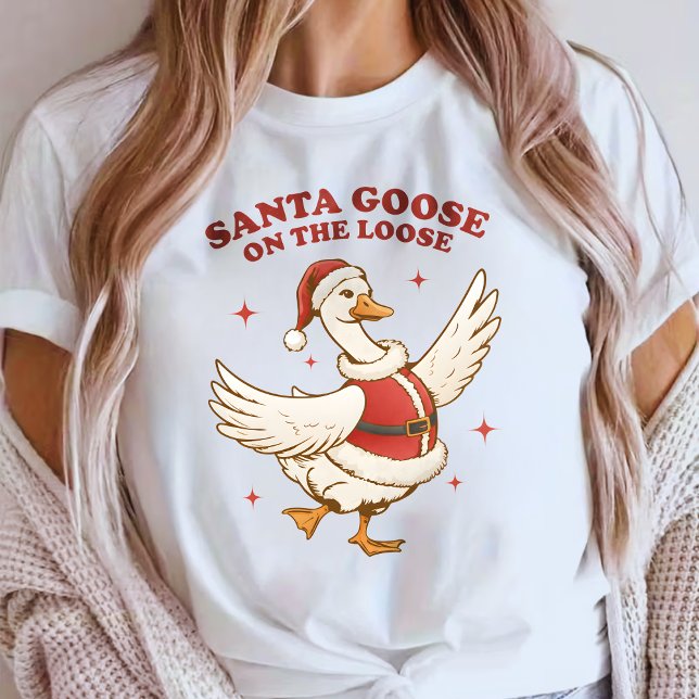 Santa Goose on the Loose – Christmas Goose T-Shirt (Creator Uploaded)