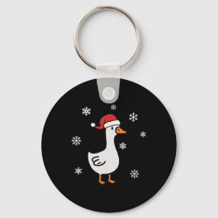 Santa Goose On The Loose Merry Goosemas Christmas Keychain