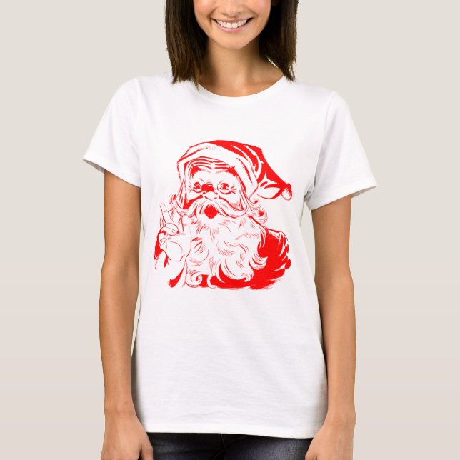 Santa Graphic Christmas T Shirts (Front)