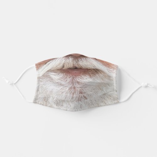 Santa Gray Beard Mustache Adult Cloth Face Mask