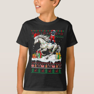 Santa Great Dane Riding Horse Christmas Sweater Lo