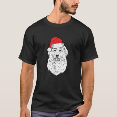 Santa Great Pyrenees Dog Ugly Christmas  T-Shirt