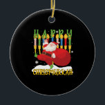 Santa Happy Chrismukkah Funny Hanukkah Christmas Ceramic Ornament<br><div class="desc">Santa Happy Chrismukkah Funny Hanukkah Christmas</div>