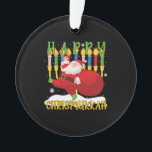 Santa Happy Chrismukkah Funny Hanukkah Christmas Ornament<br><div class="desc">Santa Happy Chrismukkah Funny Hanukkah Christmas</div>