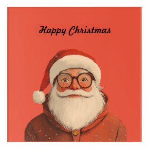 Santa   Happy Christmas Card Acrylic Print