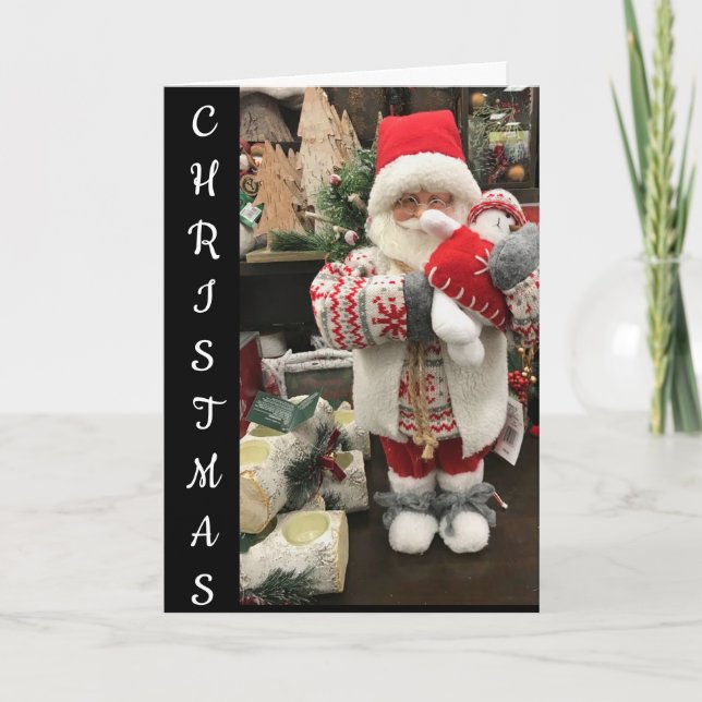 SANTA HAPPY TO SAY **MERRY CHRISTMAS" HOLIDAY CARD (Front)