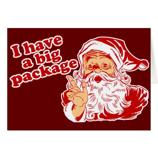 Santa Has A Big Package Card