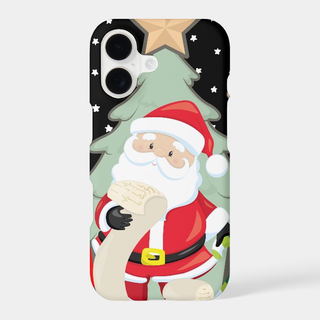 Santa Has A List Iphone Case (Back)