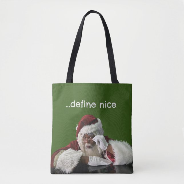 Santa Has a Little Fun Tote Bag (Front)