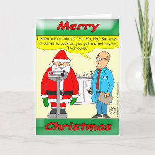 Santa has to say "no, no, no" to cookies holiday card