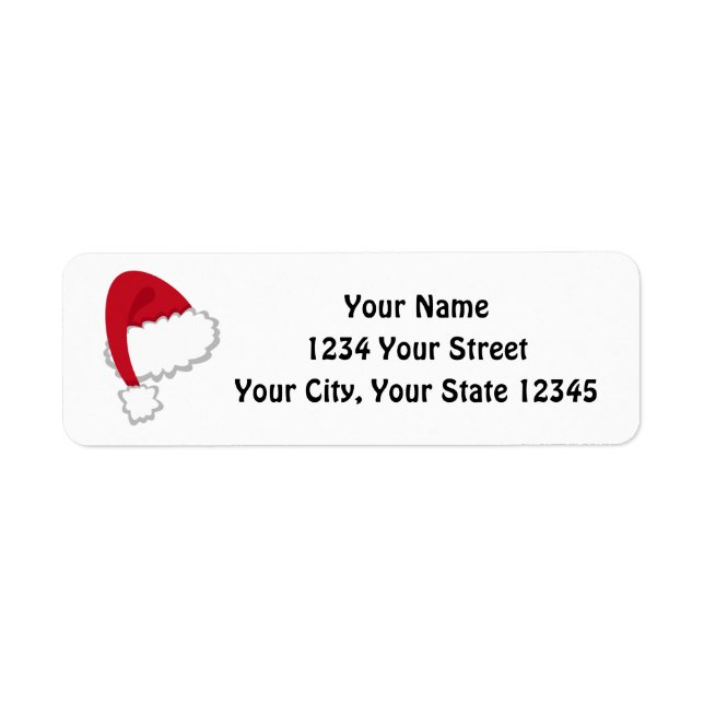 Santa Hat Address Label #HolidayZ (Front)