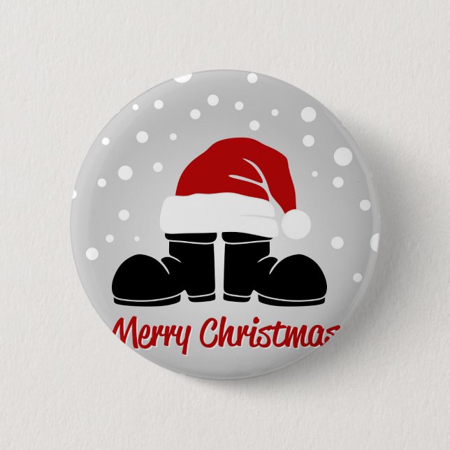 Santa hat and bootsb button (Front)