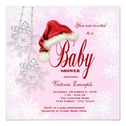 Christmas Baby Shower Invitations 1