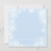 Santa Hat and Snowflakes Christmas Baby Shower Invitation (Back)