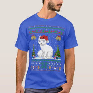 Santa Hat Arctic Fo Xmas Lighting Ugly Arctic Fo C T-Shirt