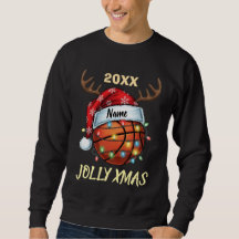  Santa Hat Basketball Reindeer Christmas Fun Sport