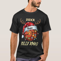  Santa Hat Basketball Reindeer Christmas Fun Sport