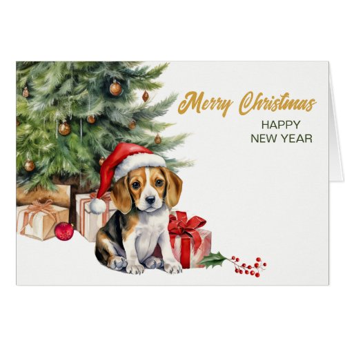 Santa Hat Beagle Hound Puppy Dog Christmas