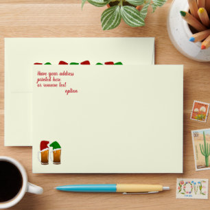 Santa Hat Beer Christmas Envelope