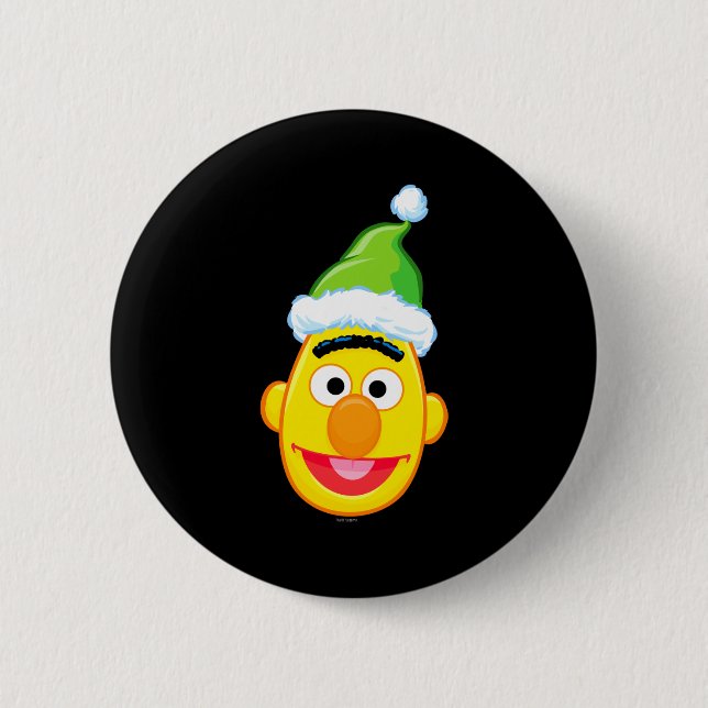 Santa Hat Bert  Button (Front)