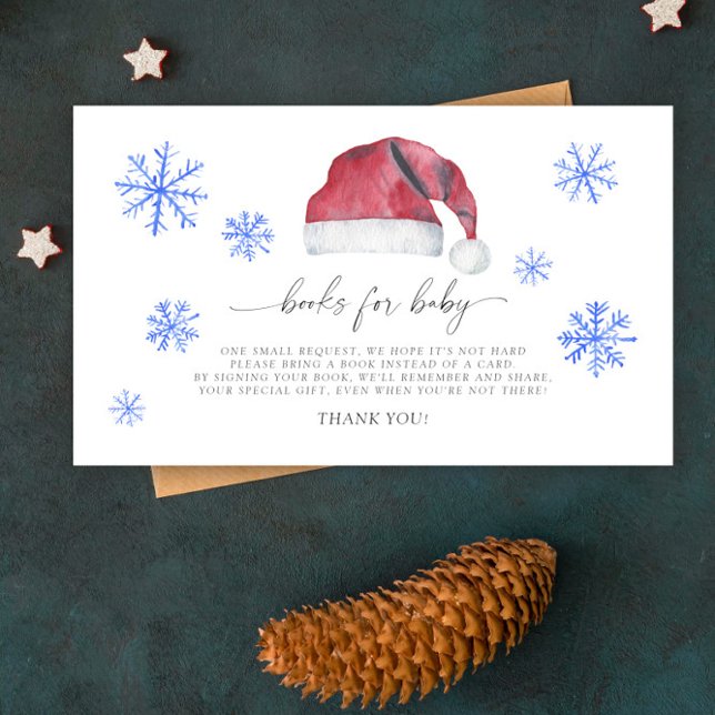 Santa hat books for baby ticket enclosure card (Creator Uploaded)