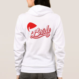 Santa Hat Bride Sweat Shirt white