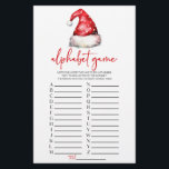 Santa Hat Christmas Alphabet Baby Shower Game Stationery<br><div class="desc">This is a Santa Claus Hat Christmas Alphabet Game Baby Shower Game. 

*Alphabet Game - Guests will fill in a word that has to do with babies for each letter of the alphabet. Whoever fills out the most words,  wins!</div>