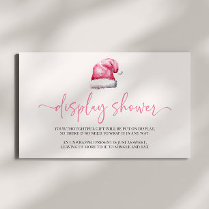 Santa Hat Christmas Baby Shower Display Shower Enclosure Card