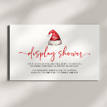 Santa Hat Christmas Baby Shower Display Shower Enclosure Card<br><div class="desc">This is a Santa Baby Red Hat Christmas Holiday Baby Shower Display Shower Enclosure Card!</div>