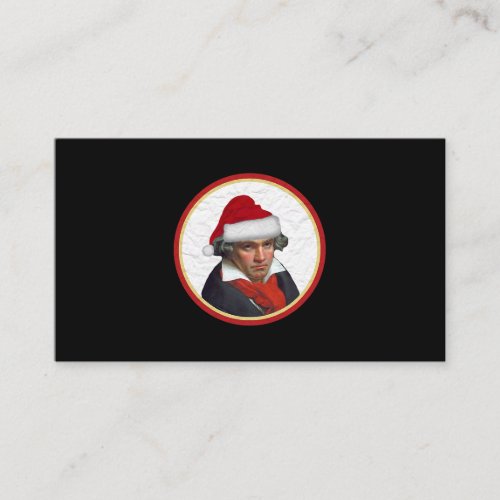 Santa Hat Christmas Beethoven Classical Symphony M Business Card