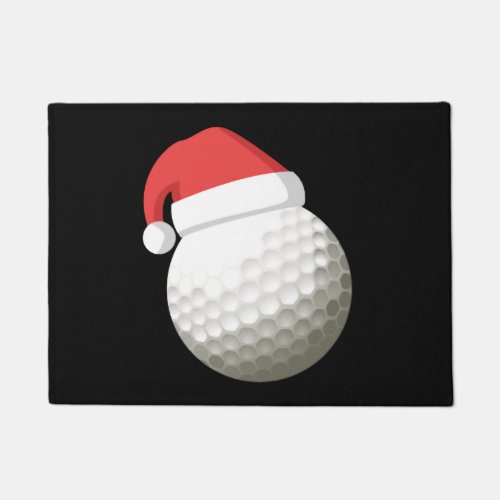 Santa Hat Christmas Golf Doormat