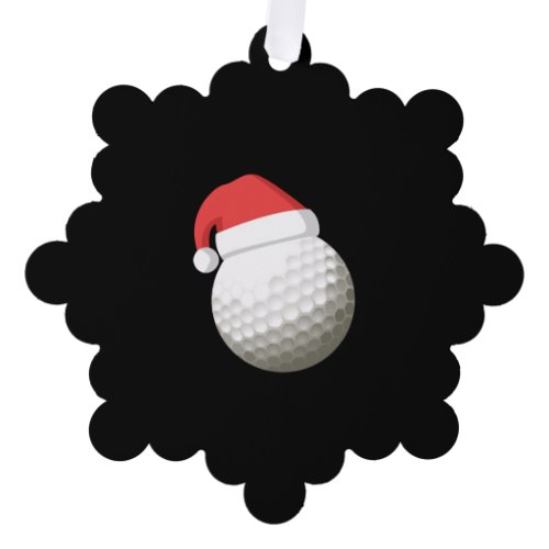 Santa Hat Christmas Golf Ornament Card