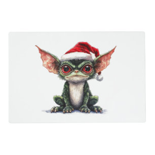 Santa Hat Christmas Gremlin Placemat