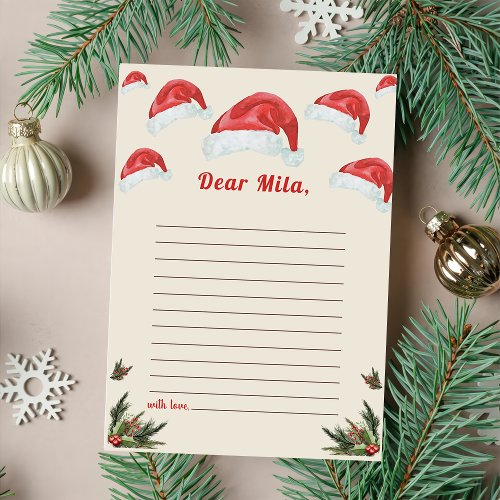 Santa Hat Christmas Time Capsule Note Message Card
