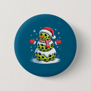 Santa Hat Ckleball Snowman Christmas Men Women Kid Button