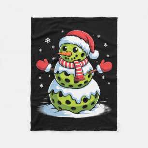 Santa Hat Ckleball Snowman Christmas Men Women Kid Fleece Blanket