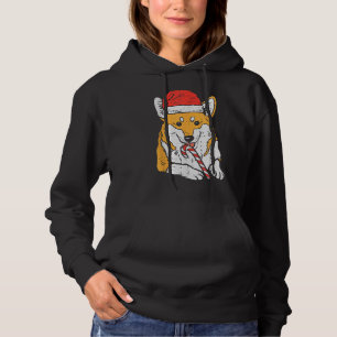 Santa Hat Corgi Dog Christmas Hoodie