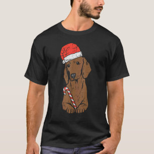 Santa Hat Dachshund Wiener Dog Christmas Xmas Men T-Shirt