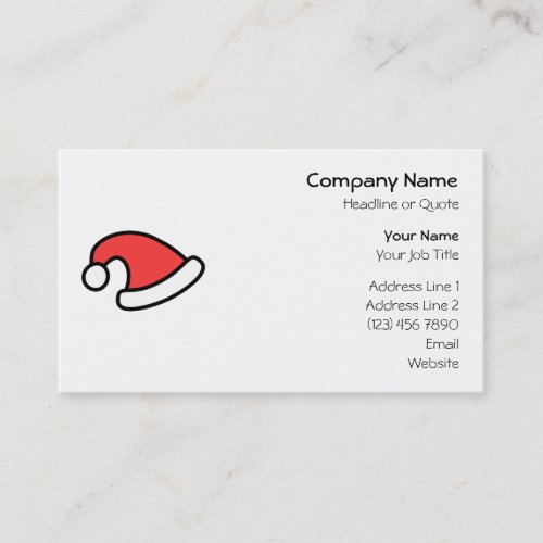 Santa Hat Design. Business Card Template