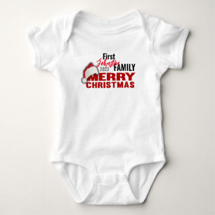 Santa Hat Family Baby Christmas Outfit Baby Bodysuit