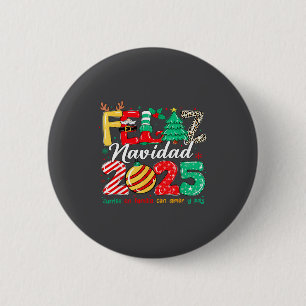 Santa Hat Family Christmas Matching Funny Feliz Na Button