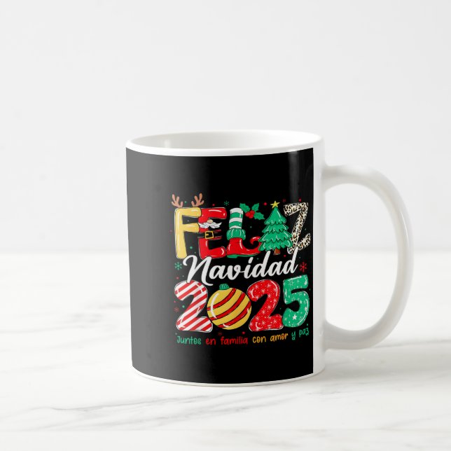 Santa Hat Family Christmas Matching Funny Feliz Na Coffee Mug (Right)